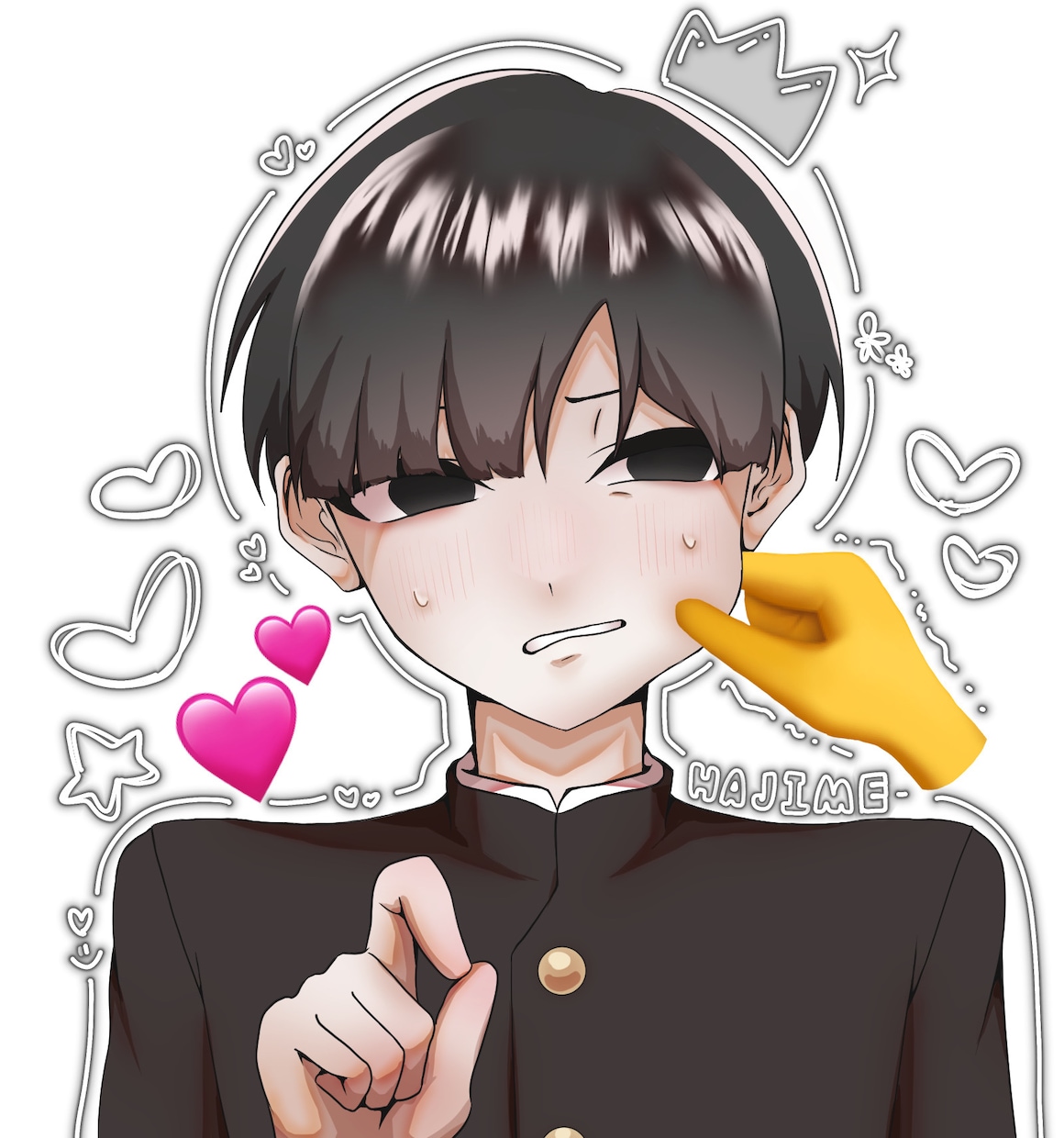 初出品✦SNSアイコン,1枚絵描きます 2枚目～は絵柄の見本のためラフ+直撮りの状態です イメージ5