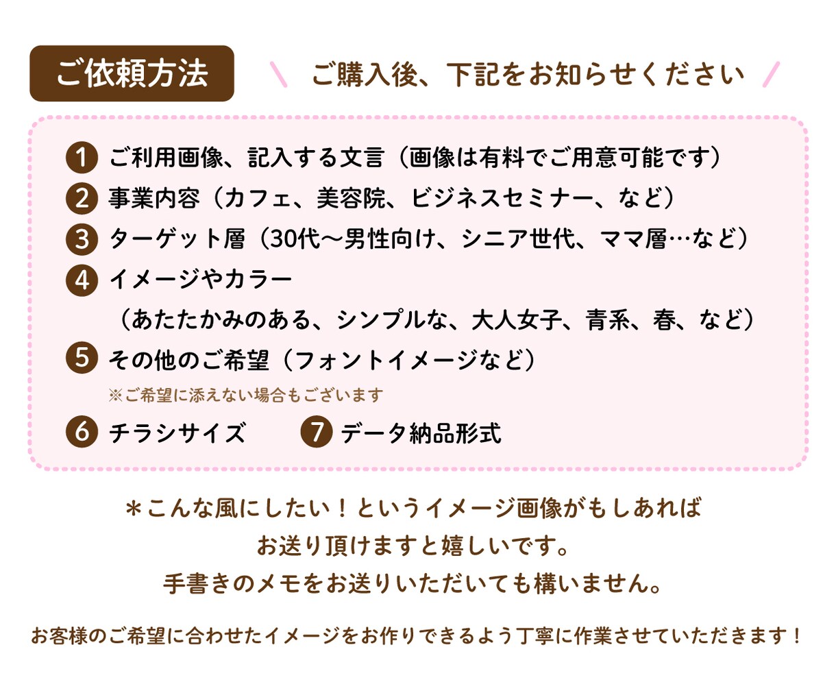 プロのデザイナーがオリジナルデザイン作成致します メニュー表・チラシ・フライヤー・POPなど幅広く対応します◎ イメージ2