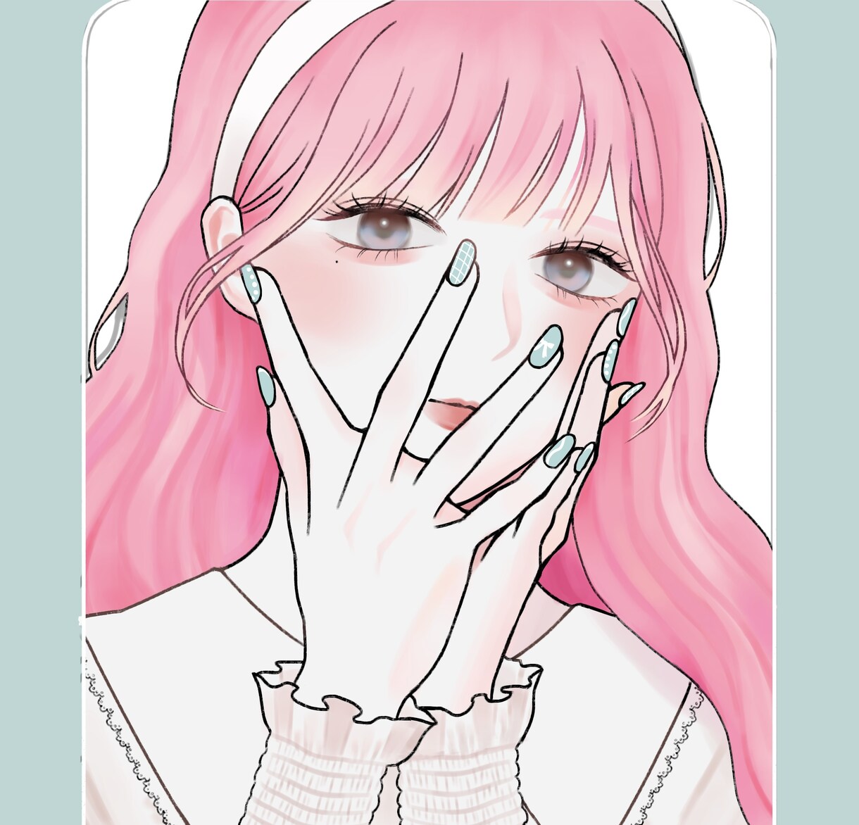 かわいい女の子のイラストを作成いたします SNSアイコンや配信サムネなどの用途、希望に沿って イメージ3