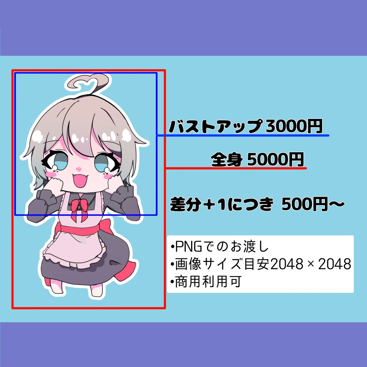 ちびキャラ、SDキャラ、ミニキャラを描きます 配信やTRPGなど使い勝手のいいイラストを描きます イメージ2