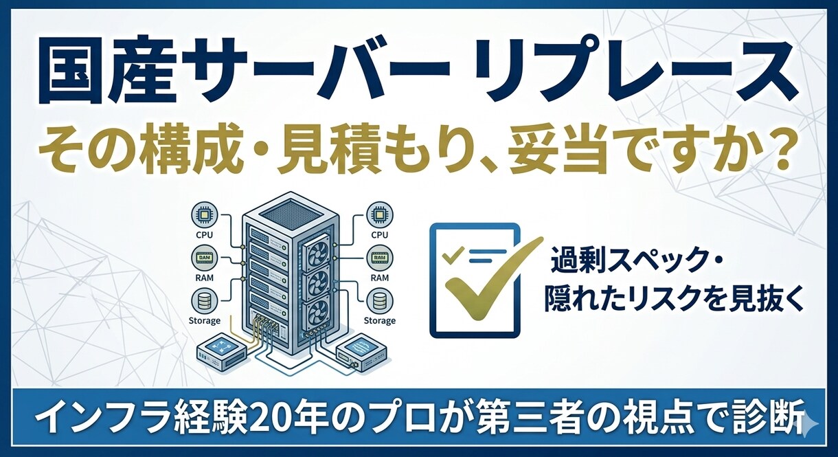富士通PRIMERGY構成、妥当チェックします 富士通PRIMERGYのリプレース構成、妥当かチェックします イメージ1