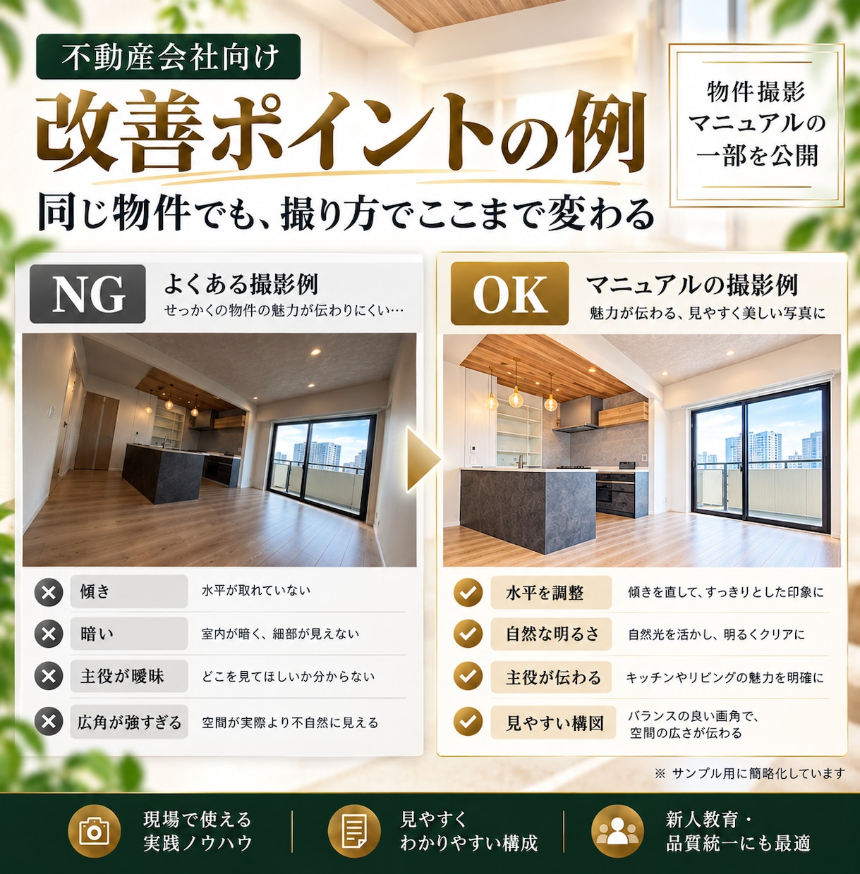 不動産会社向けの物件撮影マニュアルを作成します 担当者が迷わず撮れる手順を、貴社仕様で整理 イメージ4