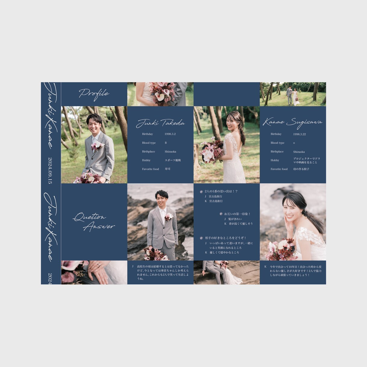 プロフィールブックを特別価格でデザインいたします 繊細で美しく、心奪われるwedding itemをご提供！ イメージ7