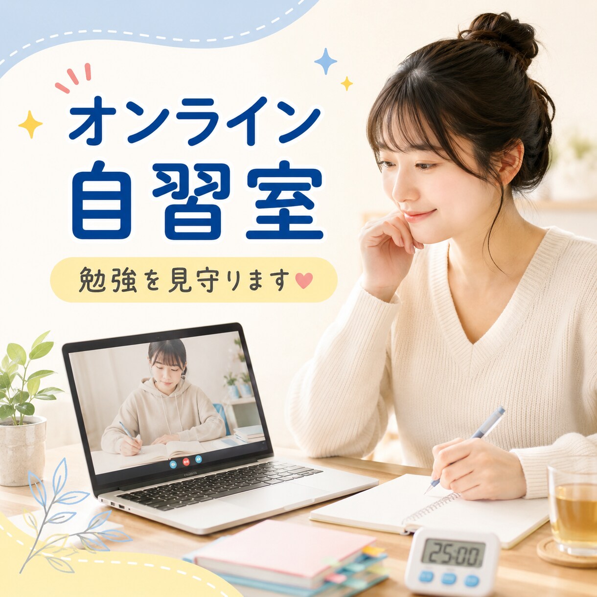 オンライン自習室★予約枠公開中★一緒に勉強します USCPA勉強中の学生です。無言可。 イメージ1