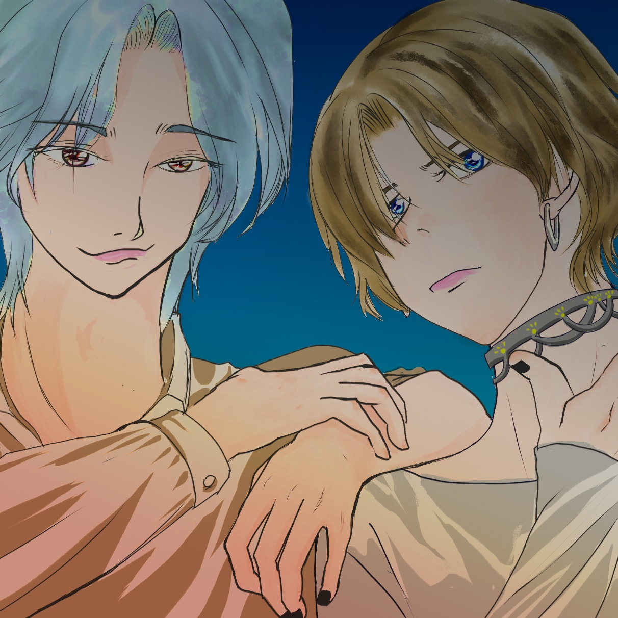 SNSアイコンのイラスト描きます 可愛い、クール、ミニキャラ、男子、女子OK!正方形で描くよ イメージ2
