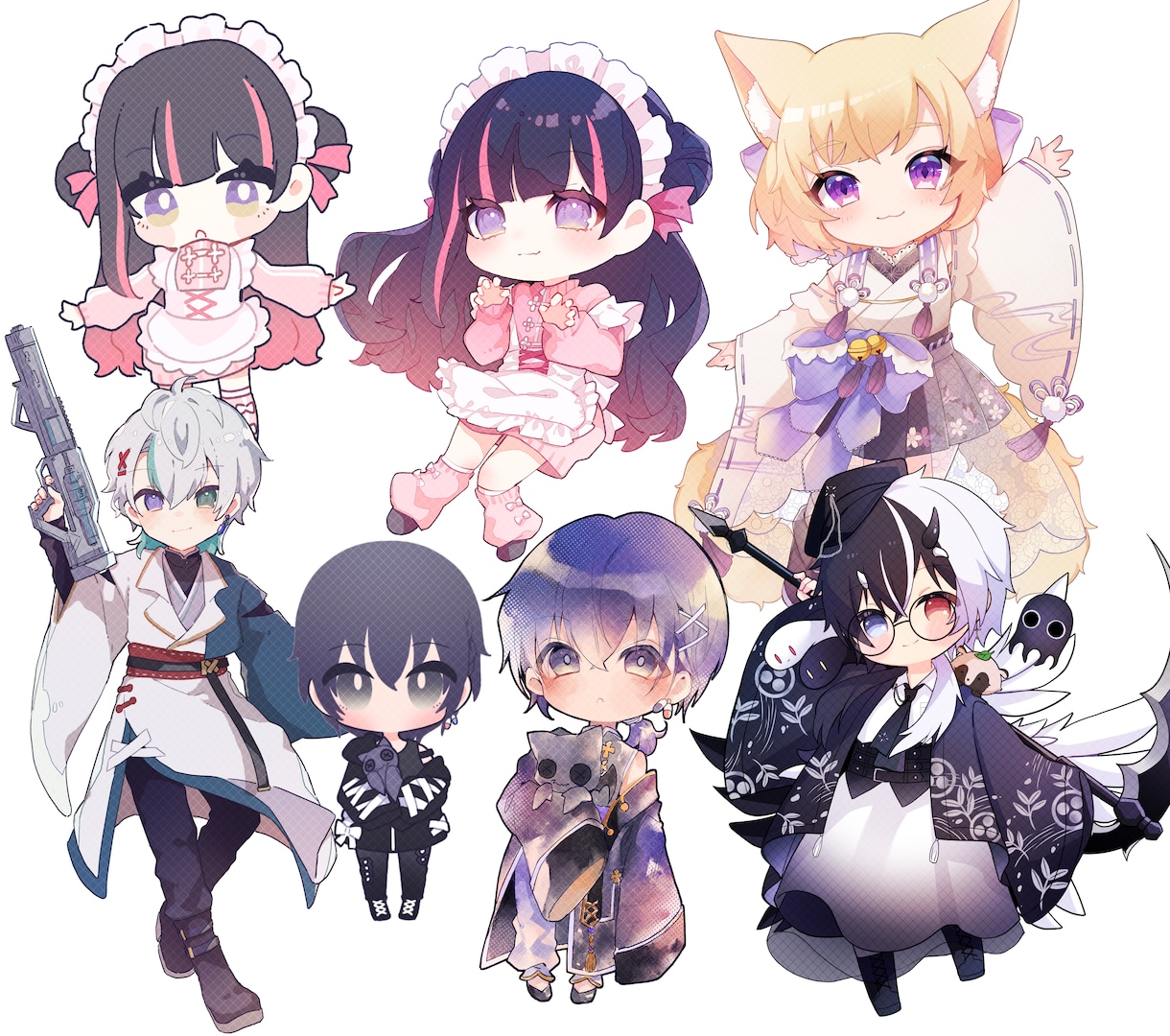 一枚絵、立ち絵、ミニキャラなど制作します 魅力的なキャラクターを制作いたします！ イメージ4