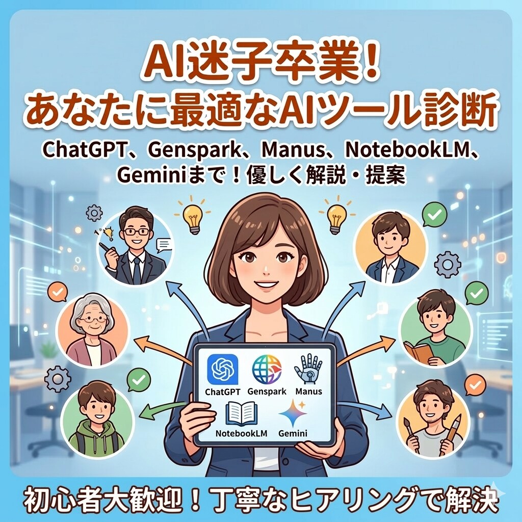 初心者歓迎！AIツール活用法をレクチャーします 「PC操作に少し不安があるけれどAIを活用したい」を解決！ イメージ1