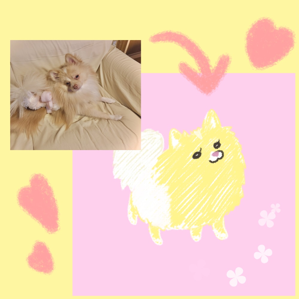 大切なペットの似顔絵描きます ポップなクレヨン風のにがおえ☆ イメージ2