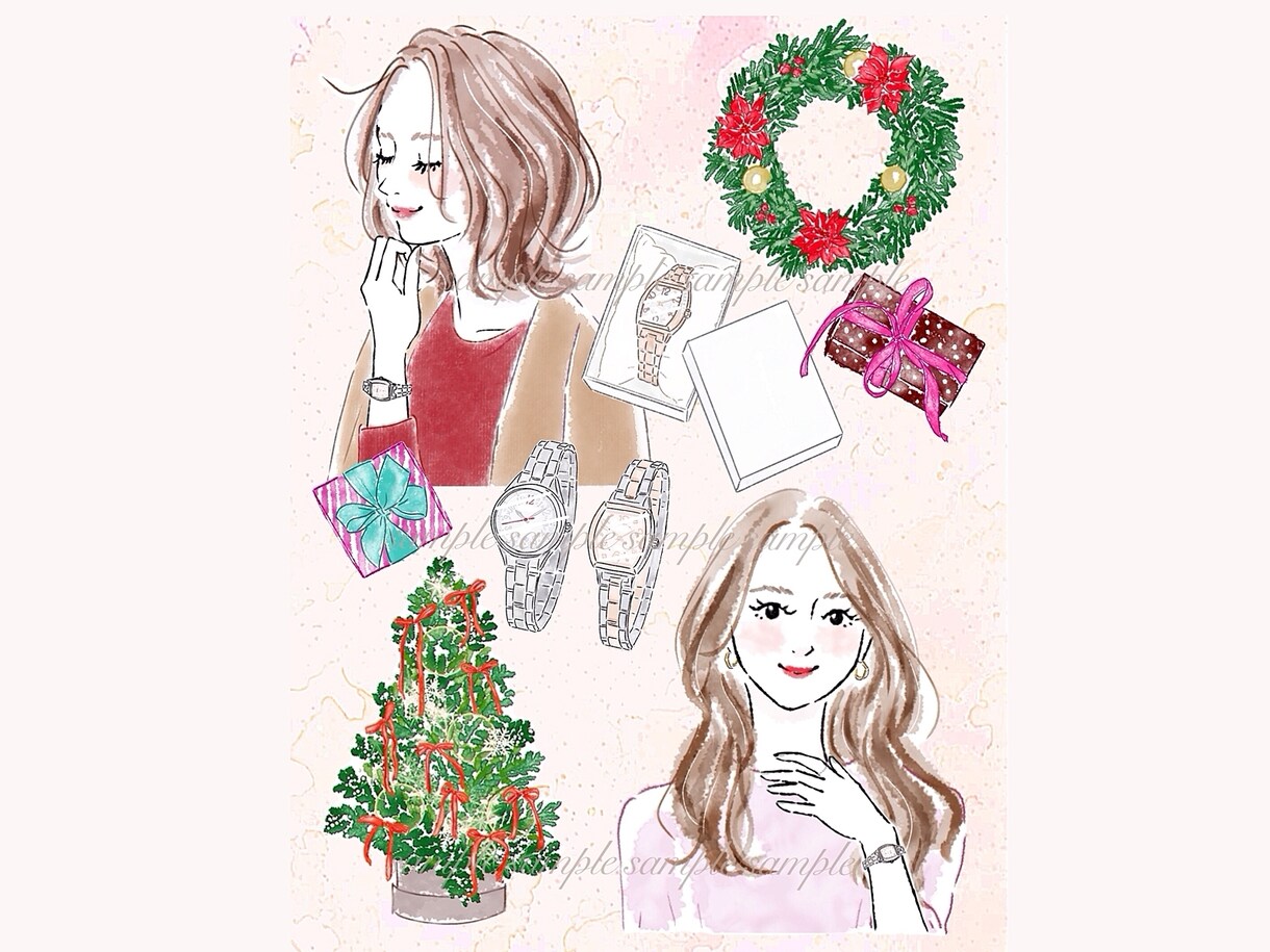法人様向け おしゃれな水彩イラストお描きします 水彩、抜け感、くすみパステル、ファッション、手描きで個性を イメージ1