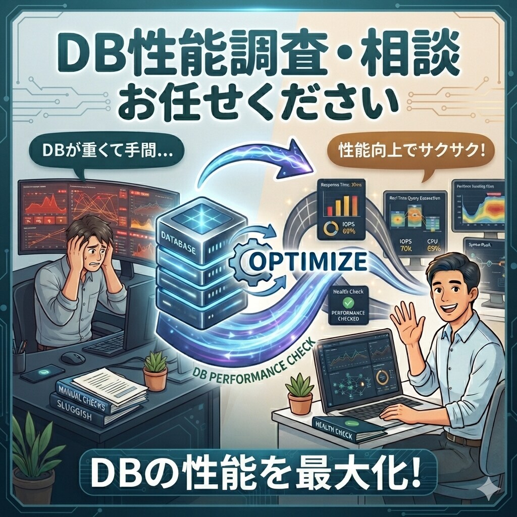 DBの性能調査やご相談承ります 現役SE・PMが調査をサポート イメージ1