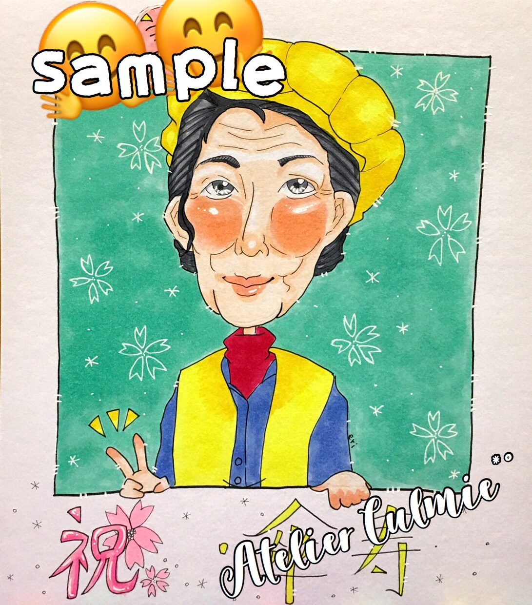 特別price✩ほっこり*ﾟ似顔絵お描きします 記念やお祝いの贈り物に最適です(*^^*)♪アイコン用にも◎ イメージ3