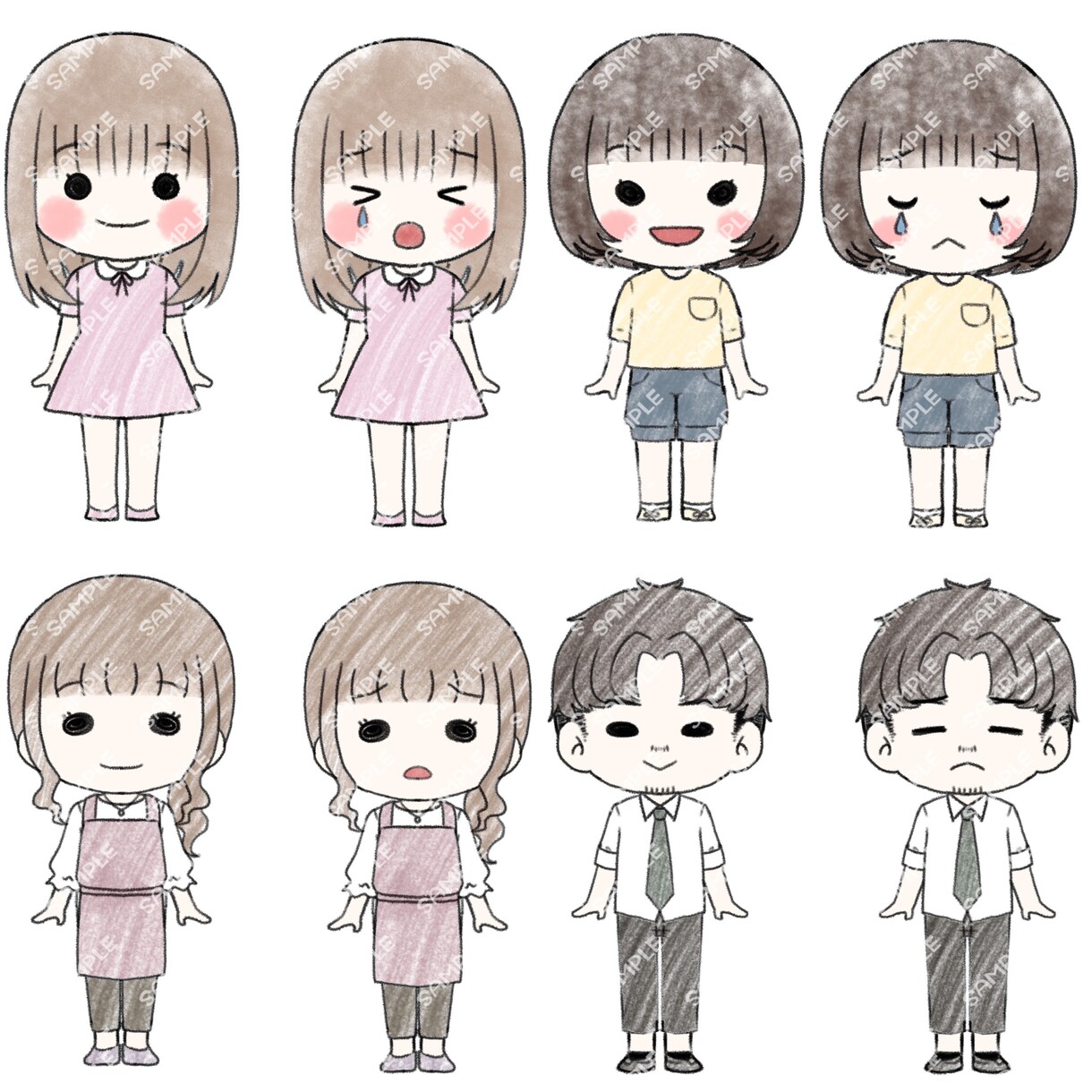 個人用グッズに！絵本風ゆるかわイラスト描きます SNSアイコンに！ステッカーやアクキーになど！ イメージ5