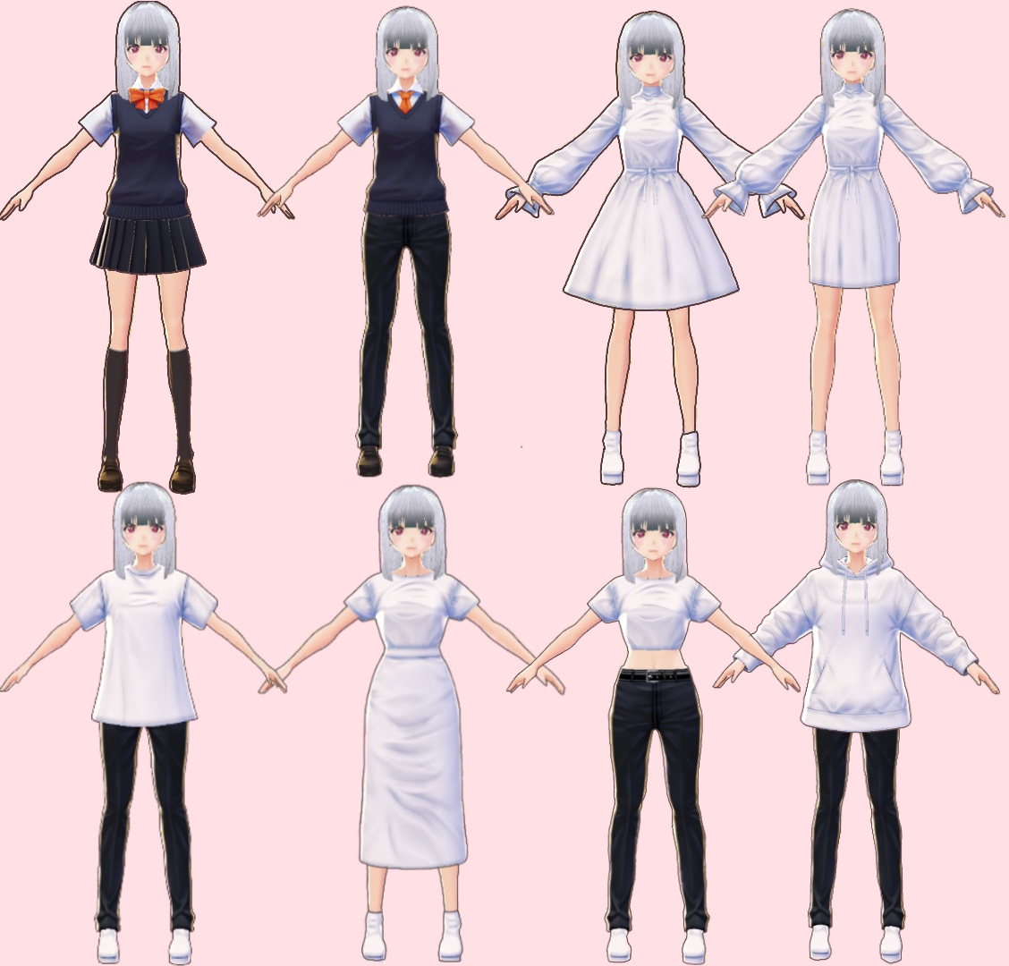 Vroid+blenderで３Dモデルを制作します お安く迅速に対応をさせて頂きます！ぜひお見積りDMください！ イメージ9