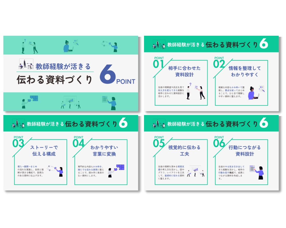 元教員がプレゼン資料を見やすく整えます AI作成資料も対応！伝わる資料づくりをサポートします イメージ3