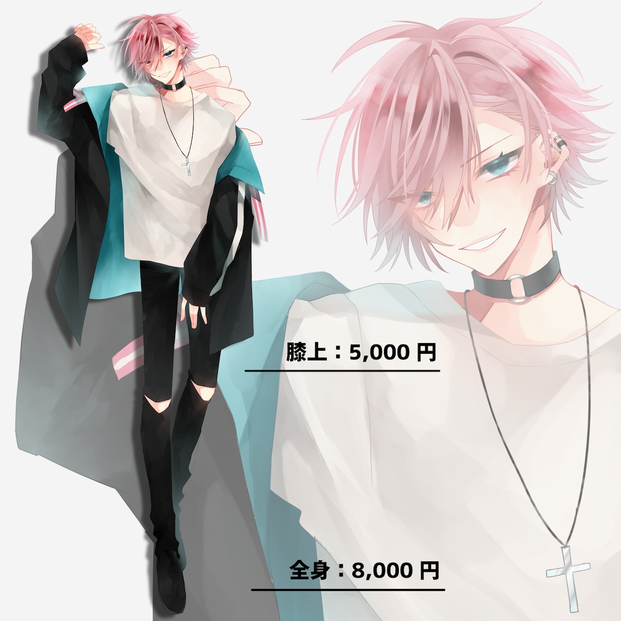 お好みの立ち絵・キャラデザ作成いたします あなただけの透明感のある立ち絵イラストを提供します！ イメージ2