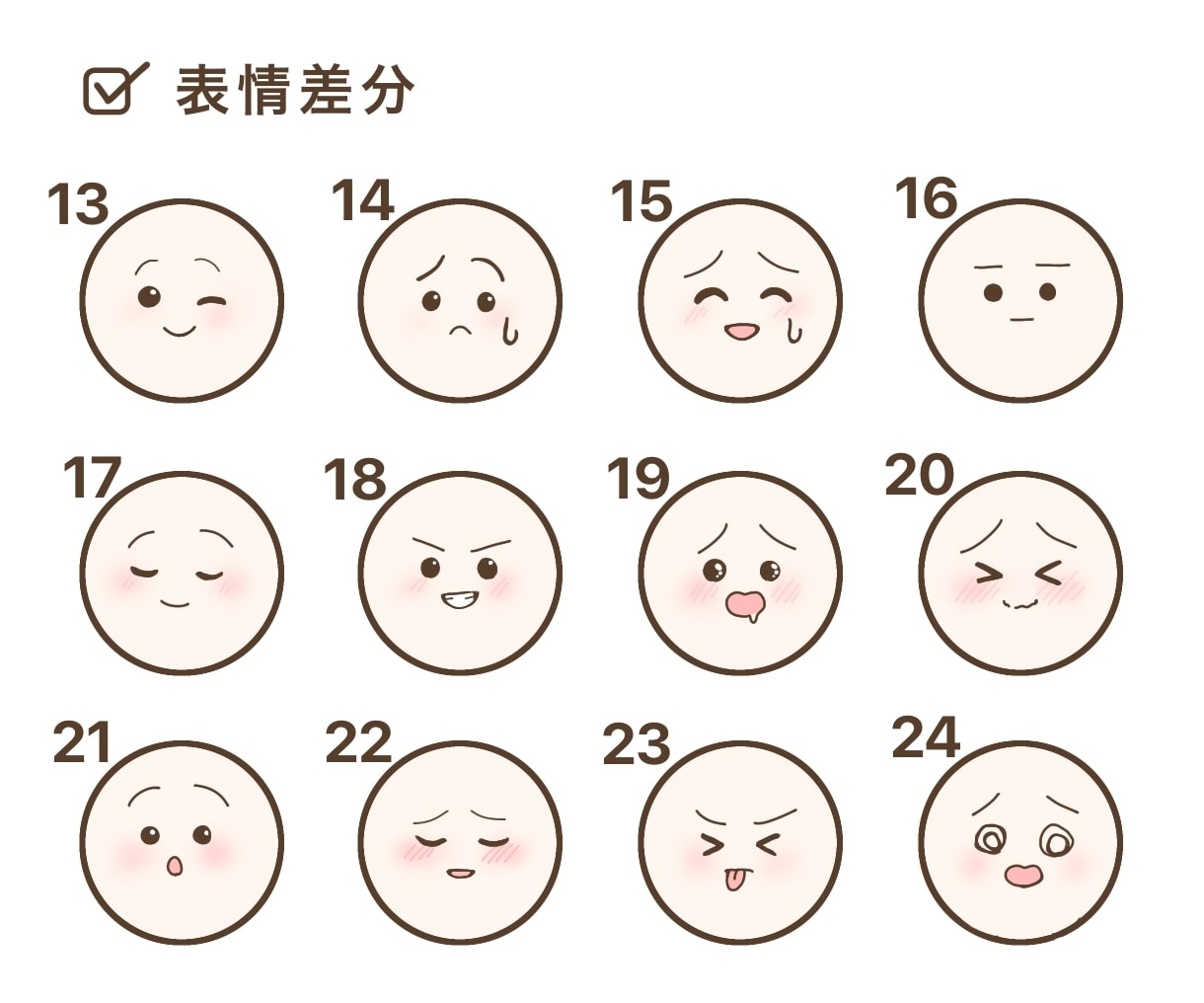 リピーター様限定！表情差分お描きします 表情のバリエーションを増やしたい時に♪ イメージ4