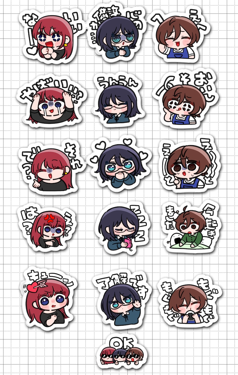 Twitch・YouTubeスタンプ作成します ちみっともちっとしたデザインで可愛く仕上げます イメージ2