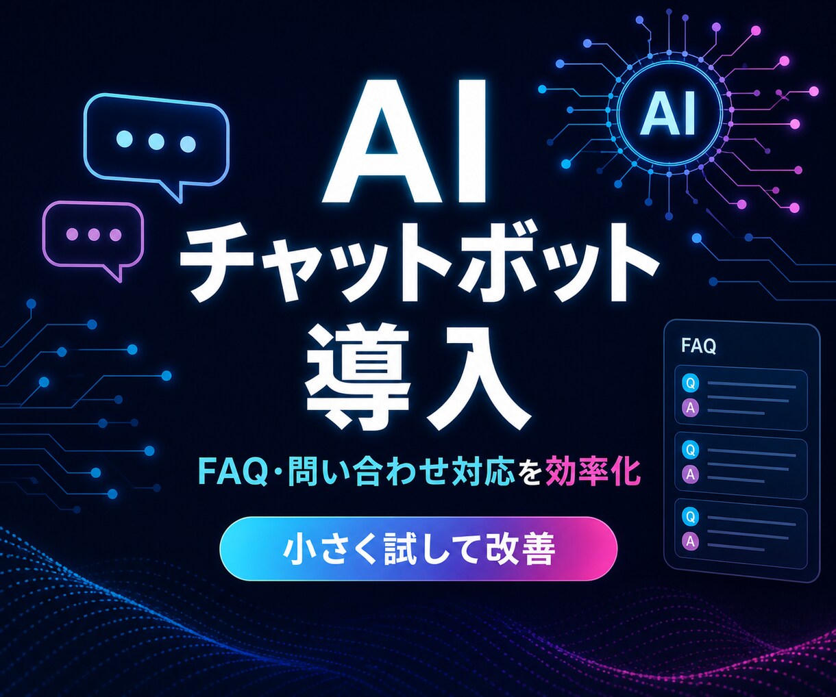 飲食店・店舗向けAI受付を導入します FAQ・予約問い合わせをAIで一次対応 イメージ1