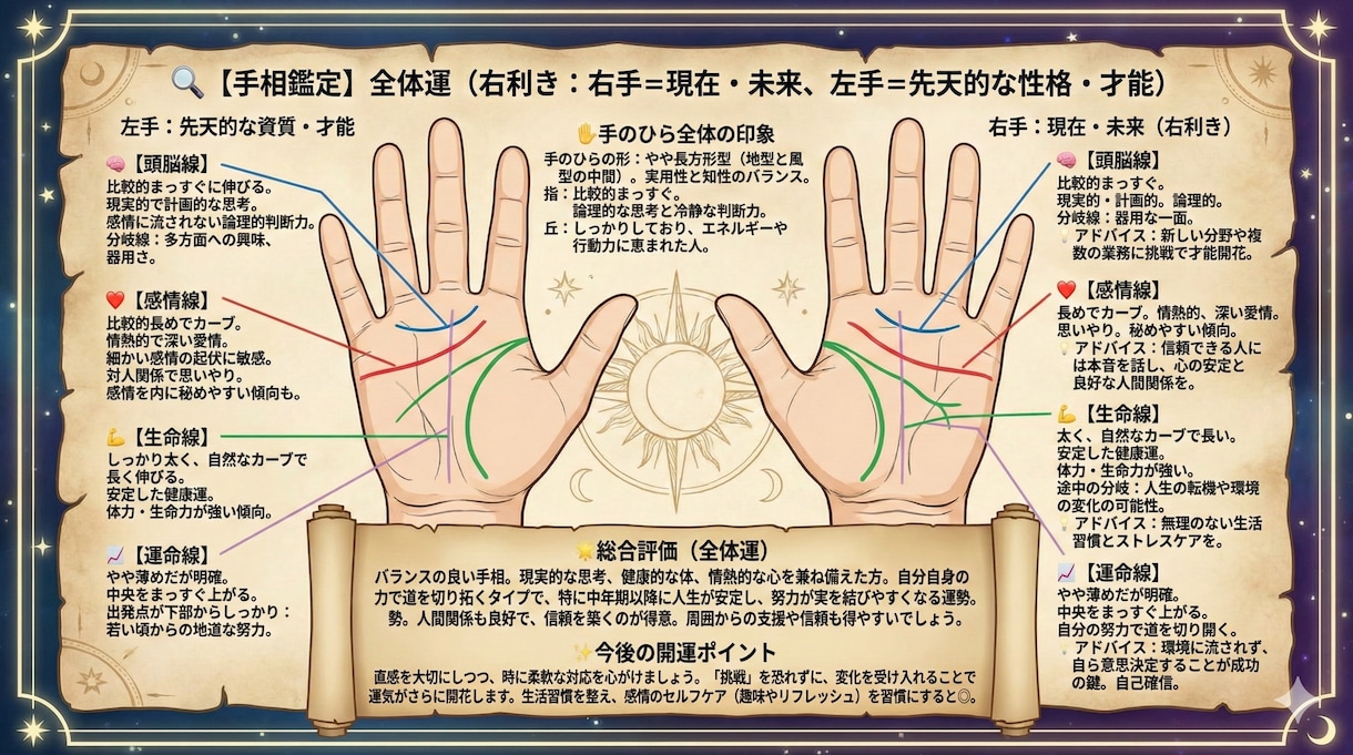あなたの手の平に刻まれた未来占います 手相＋手の丘を丁寧に読み解き、「本当のあなた」を可視化！ イメージ1
