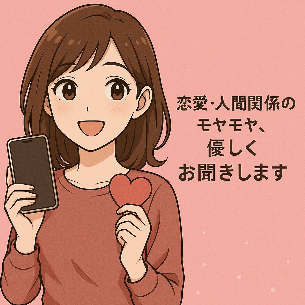 人に言えない恋愛の悩み、秘密厳守でお聞きします 1分からでも全然OK♪気軽にどうぞ イメージ1