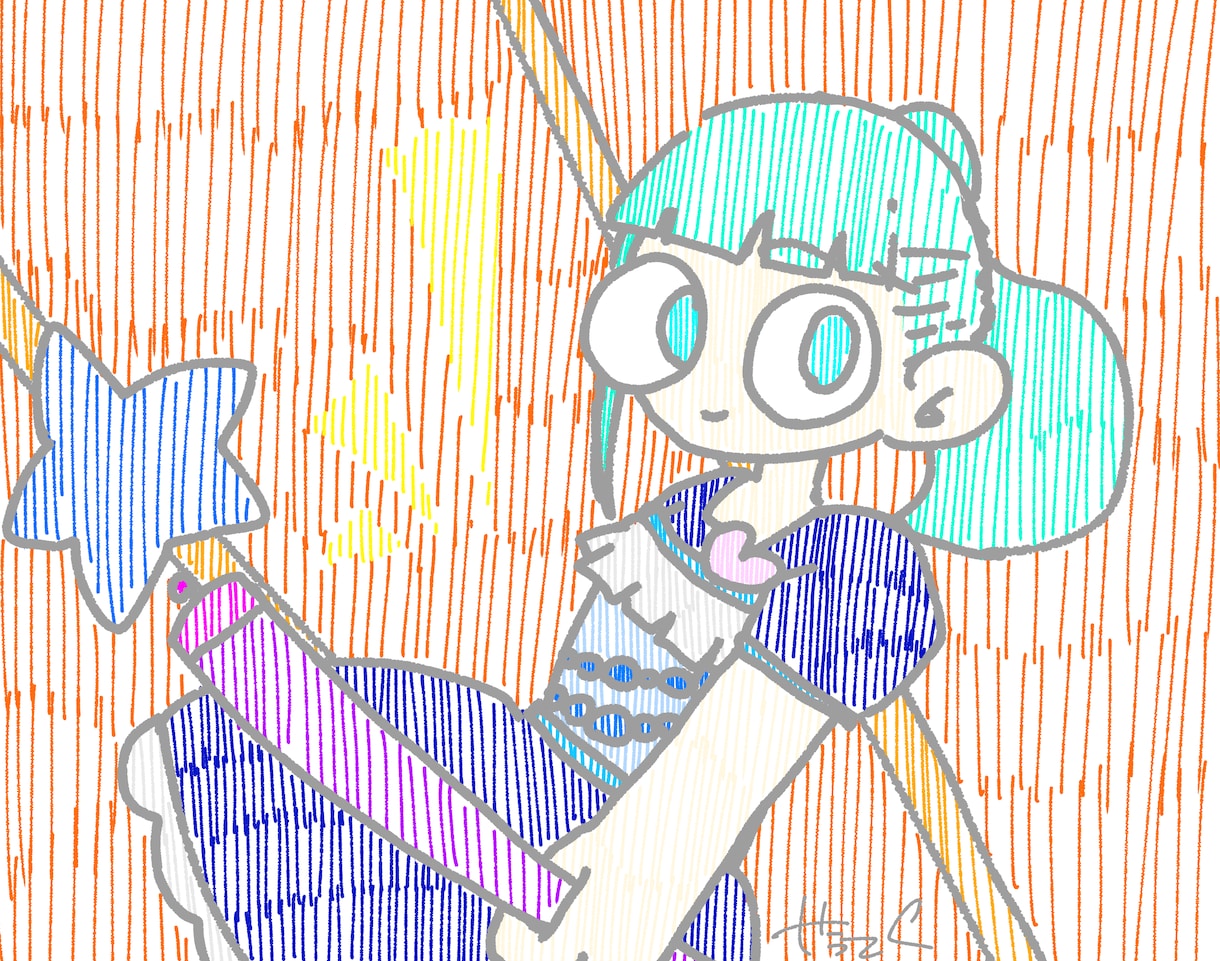 ラフでポップで可愛いイラスト描きます あなたのオリジナルキャラクターを描かせてください！ イメージ1