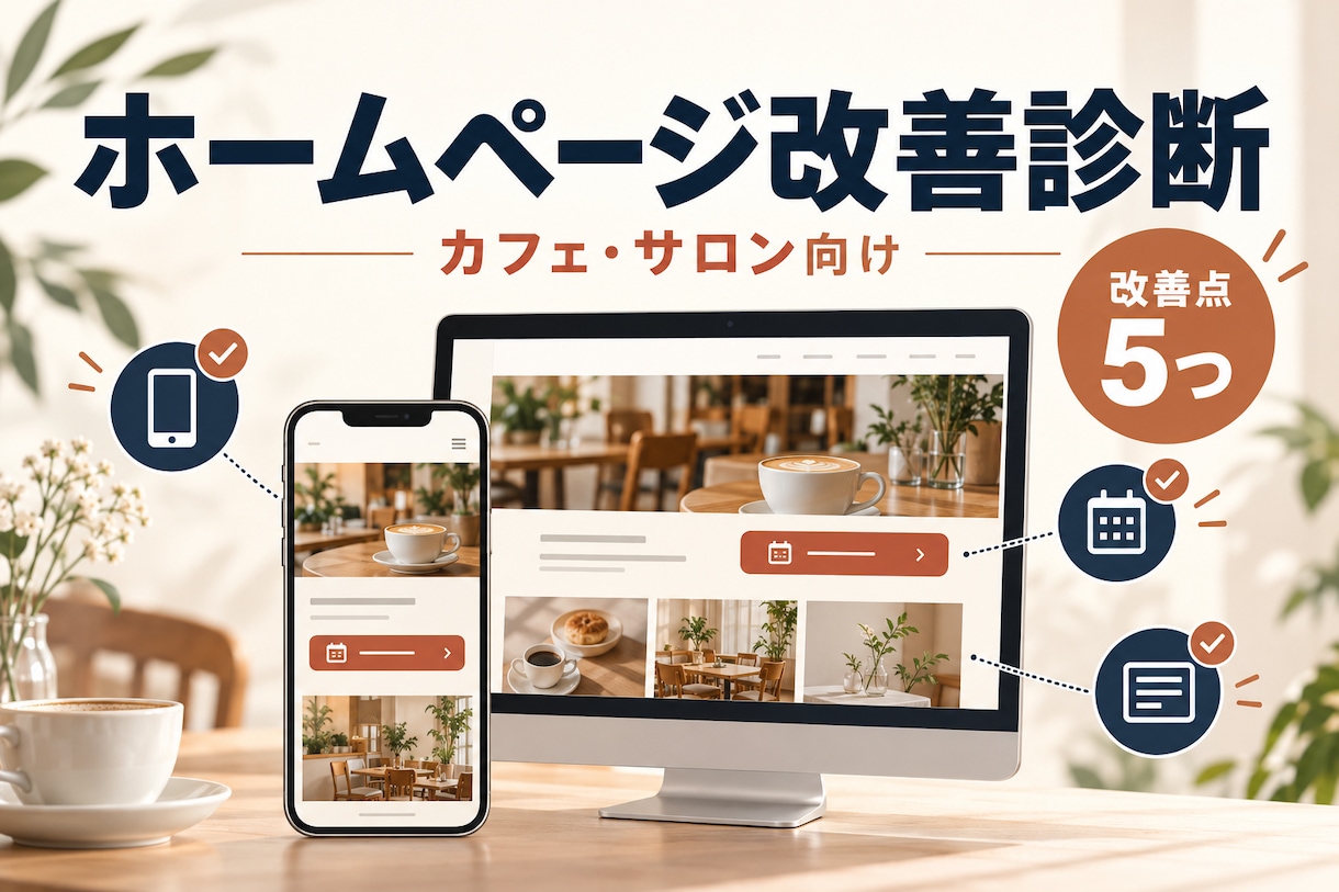 カフェ・サロンの予約導線を診断します 迷わず予約できるか確認し、改善案5つを文案付きで納品 イメージ1