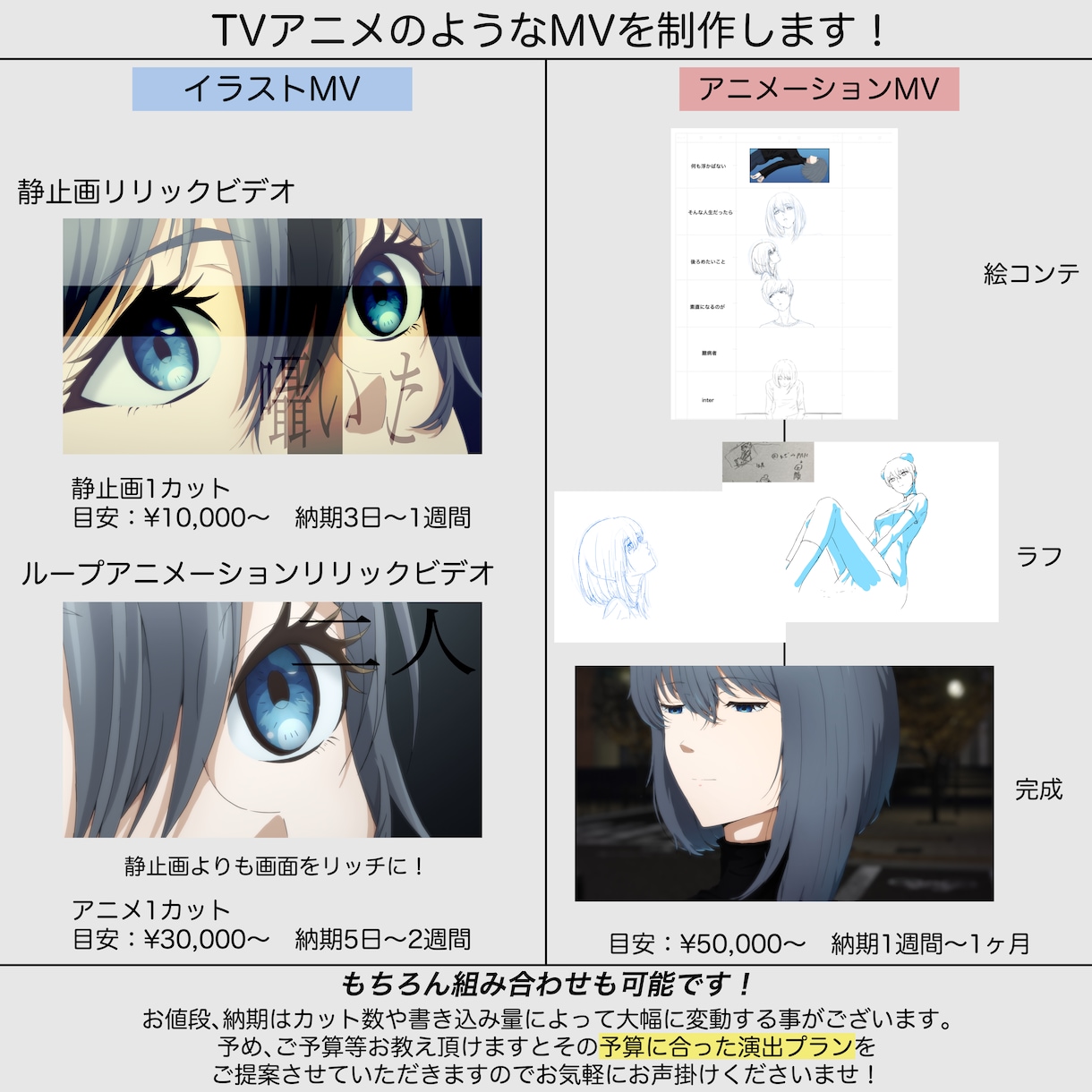 イラストとMV両方制作可！オリジナルMV作ります 実績100件以上！イラストやCG〜MVまで一括対応します！ イメージ2