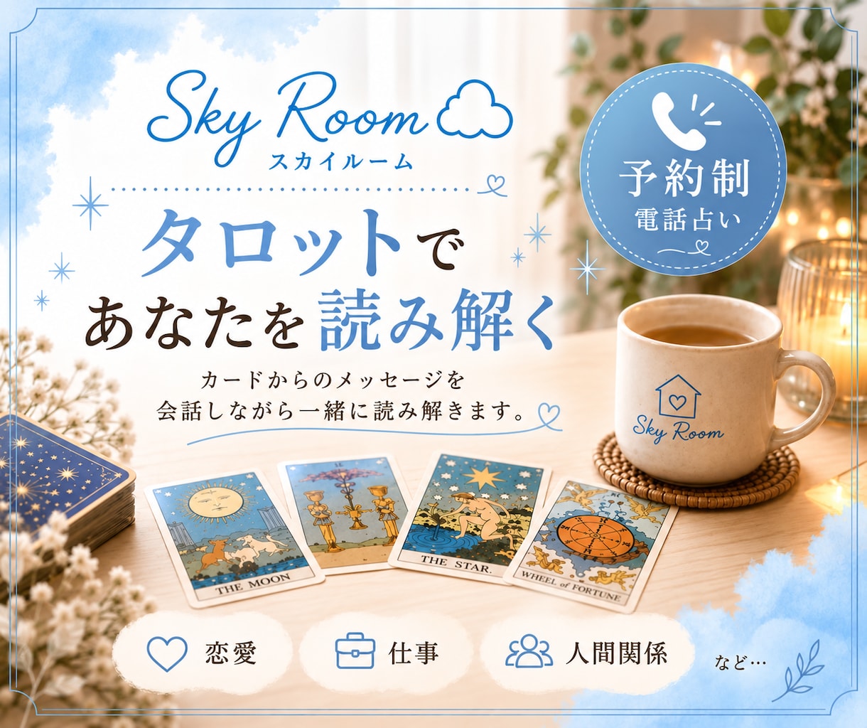 タロットであなたを読み解きます カードからのメッセージを、一緒に会話しながらお伝えします☺︎ イメージ1