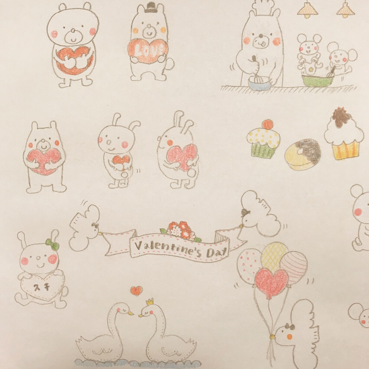 10点のほんわかイラストカットをお描きします 印刷物の挿絵に！ポップのワンポイントに！色々使えてお得 イメージ1