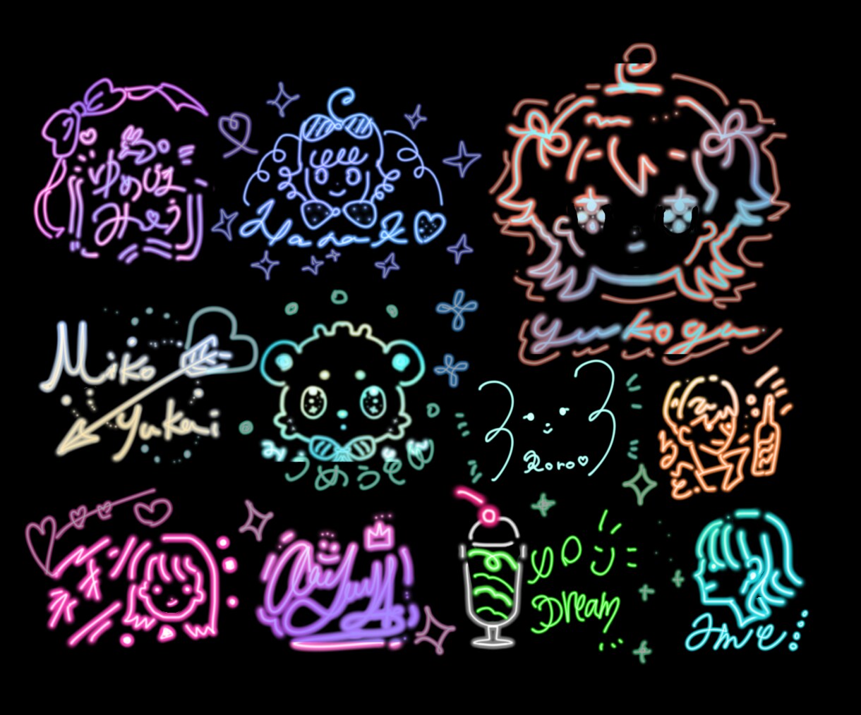 Vtuberの方など！目を引くサイン作成します Vtuberや配信者様など！キラキラと目を引くサインを！ イメージ3