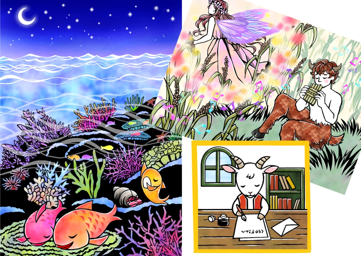 印象に残る切り絵イラストお描きします 絵本，御朱印帳，ポスターにひと味違う切り絵でパッと目立つ イメージ1