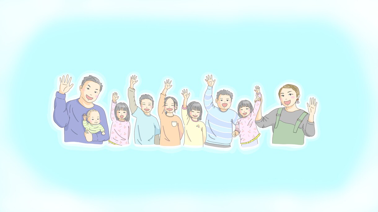 子供や家族の思い出写真を元に線画イラストにします ポーズ、服、表情の修正OK◎子育てママイラストレーター⭐︎ イメージ7