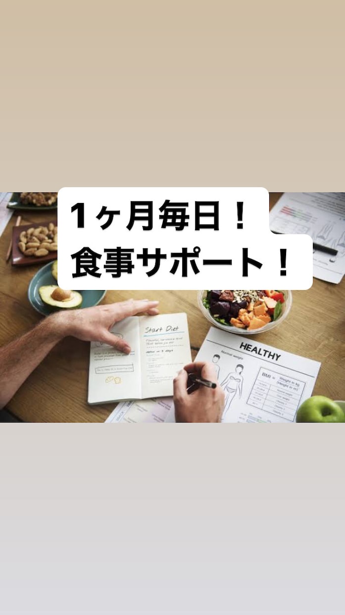 1ヶ月食事管理、サポートします 先着5名特別価格！5000円→2000円！ イメージ1