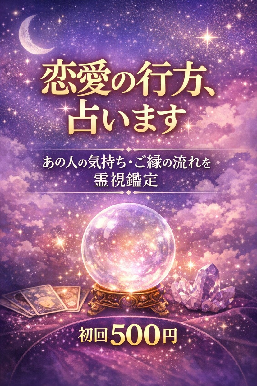 霊視•リーディングで恋愛の行方占います 霊視•スピリチュアルリーディングで恋愛の行方、占います イメージ1