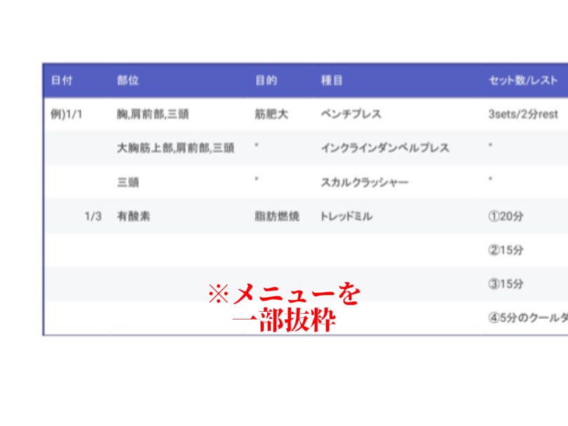 トレーニングのしかた＆食事メニューを提案します 大会優勝経験のあるトレーナーがあなたに合わせた健康をデザイン イメージ8