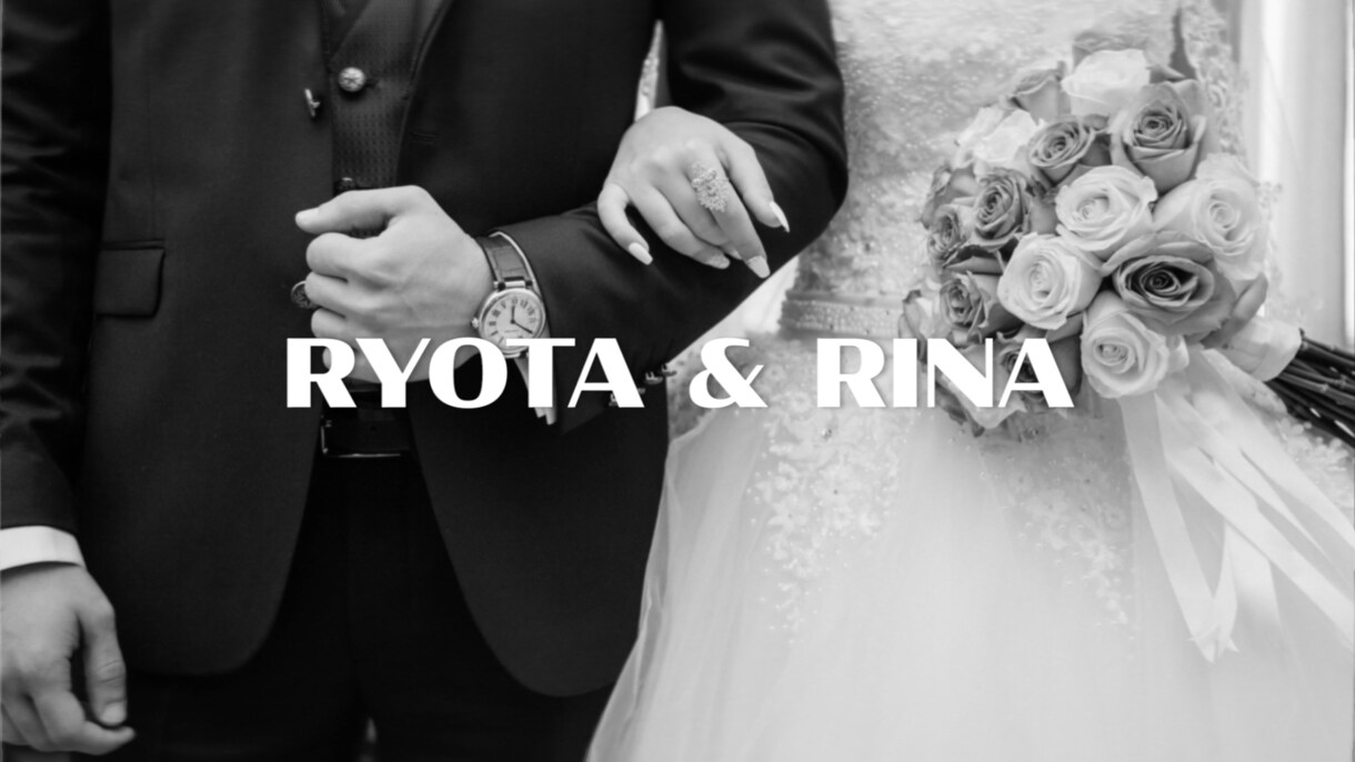 シンプルな結婚式のオープニングムービーを作成します 写真とコメントを送るだけで完成！ イメージ1