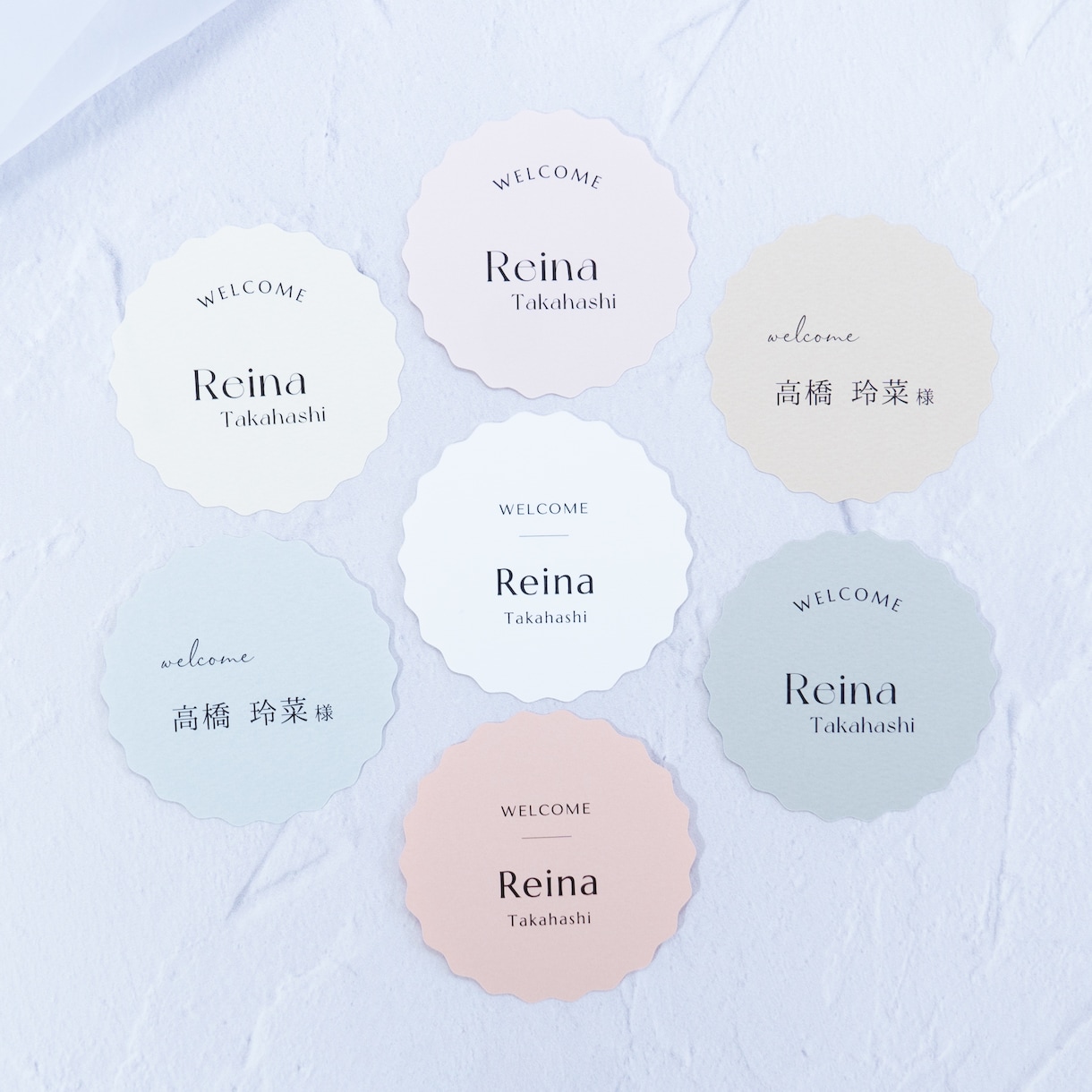完成品をお届け❂結婚式用おしゃれな席札を作成します ニュアンス席札でセンスアップ ⋆* イメージ1