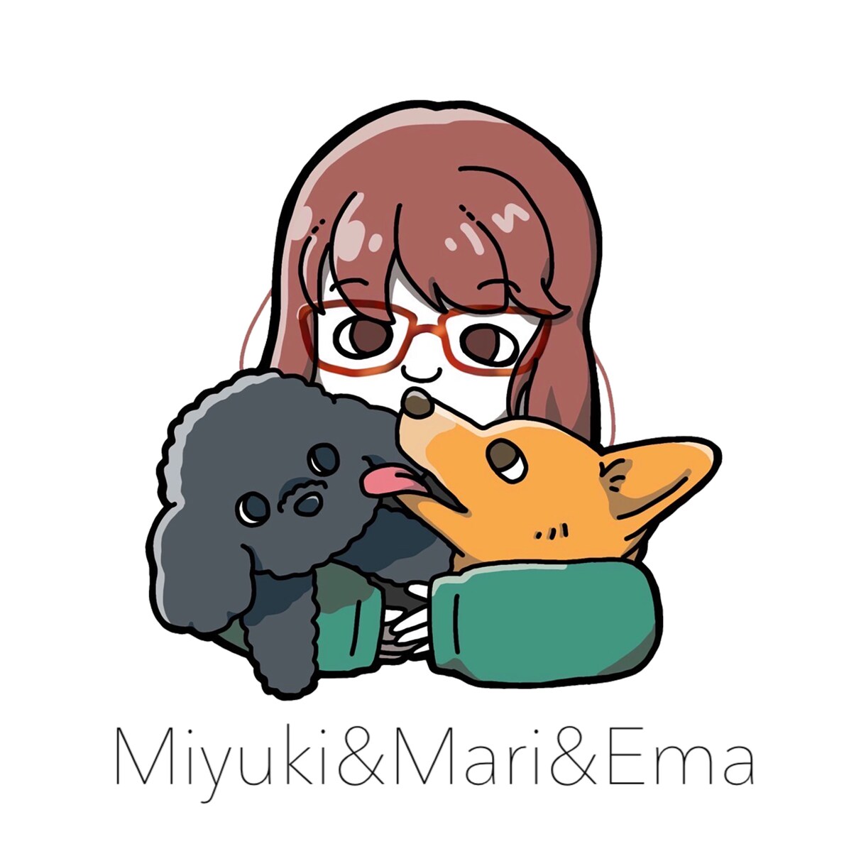 シンプルでグラフィカルな似顔絵を描きます かわいすぎない、ちょっと洒落たデザインです◎ イメージ3