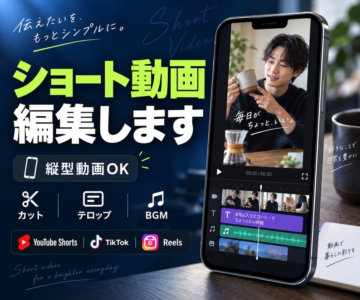 ショート動画を編集します 縦型対応｜切り抜きもジャンル問わずご相談ください イメージ1