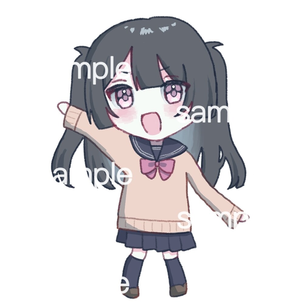 儚げで可愛い女の子イラスト描きます キラキラで儚い女の子のSNSアイコンやイラストを作成します イメージ3