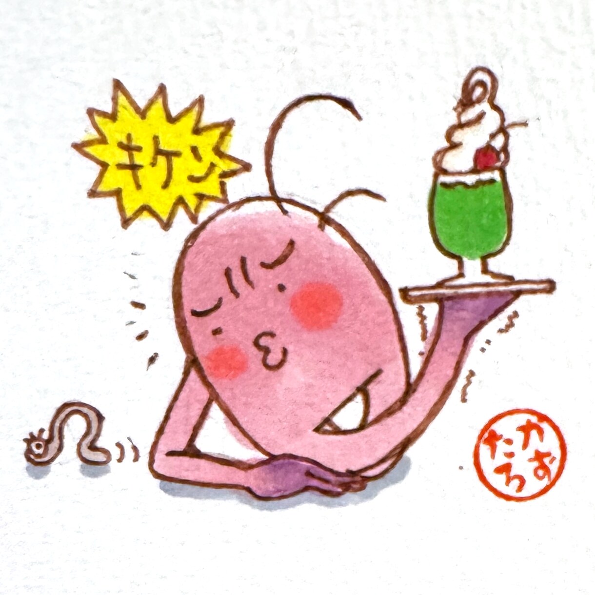 アナログイラストでキャラクターをお描きします 手描きの絵を飾って、ホッコリしませんか？ イメージ9