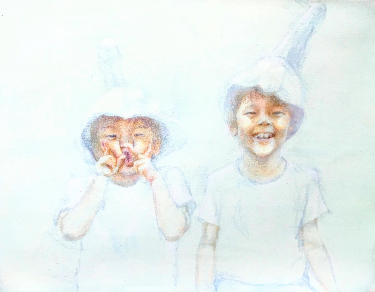 原画納品！手描きの特別なウェルカムボード作成します 木枠キャンバスに絵の具と色鉛筆であたたかい絵に仕上げます イメージ8
