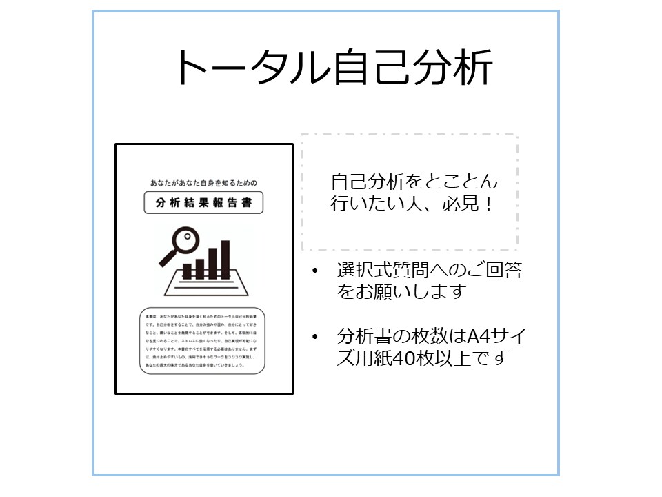 あなたのトータル自己分析書を作成します 40ページ以上のボリューム！あなたの自己理解書を作成します！ イメージ3