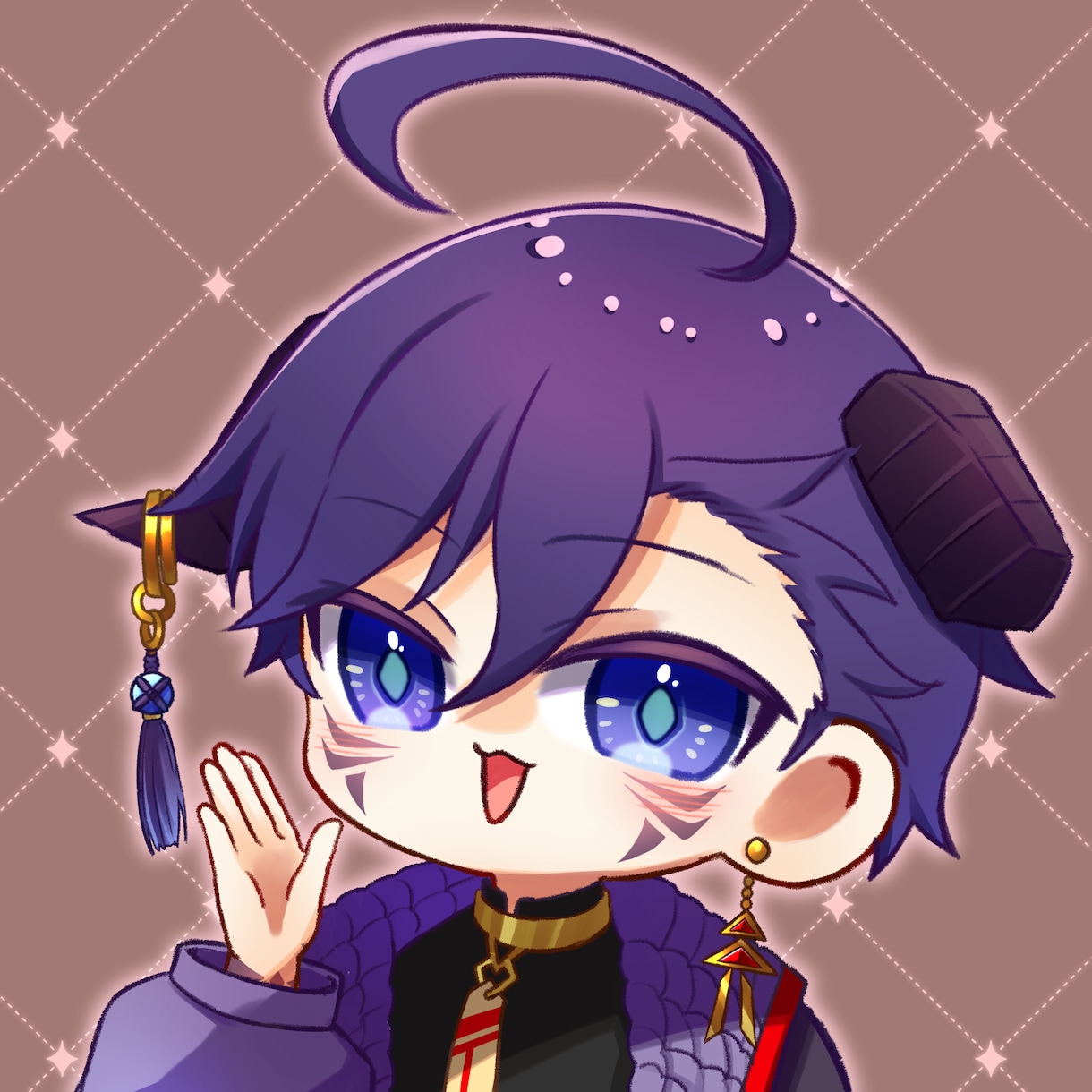 ポップなキャラクターアイコンを描きます 自分だけの可愛いミニキャラアイコンいかがでしょうか？ イメージ1
