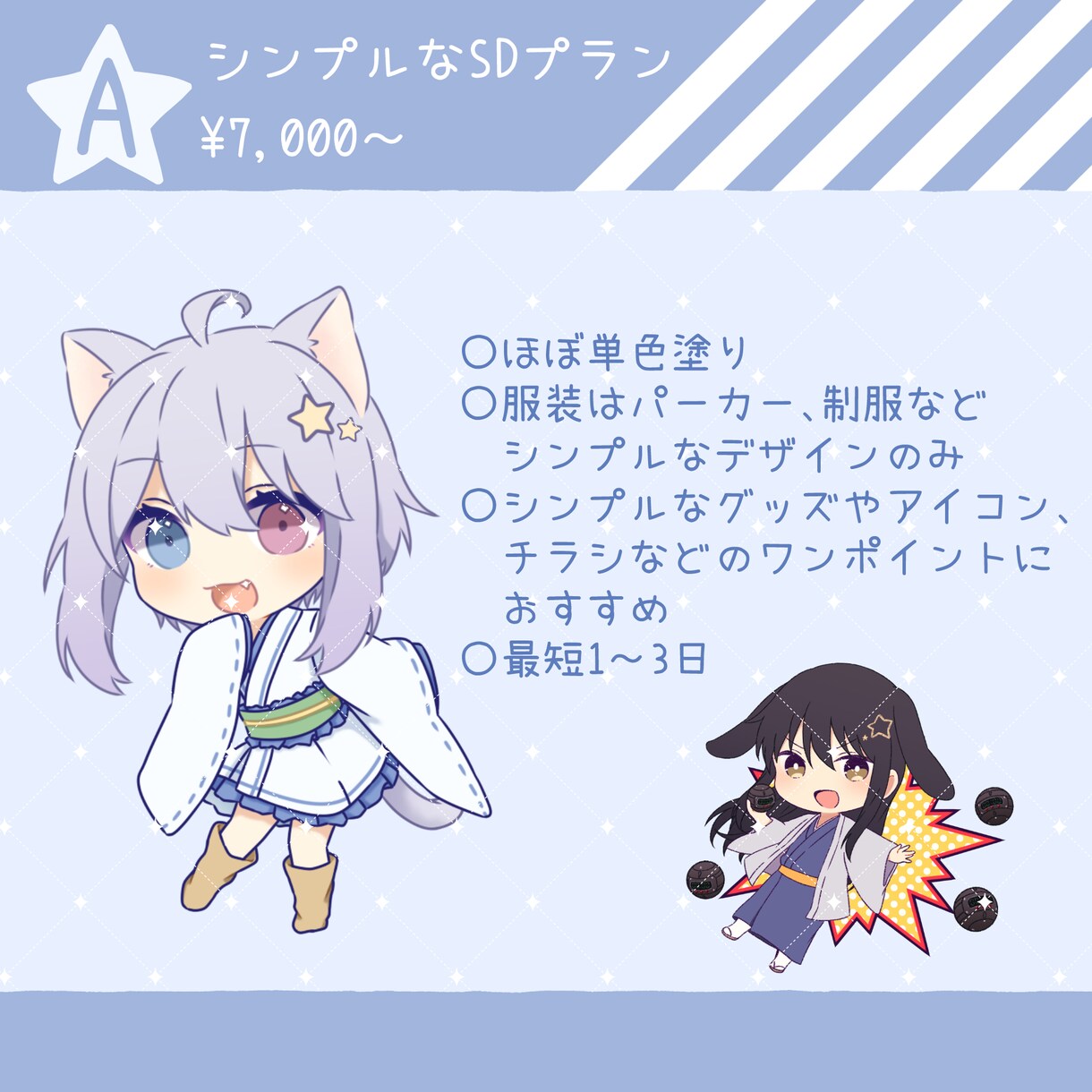 最短1日！かわいく・カッコよくSDイラスト描きます ～グッズやチラシ、POP、動画、WEBなどにもおすすめ～ イメージ2