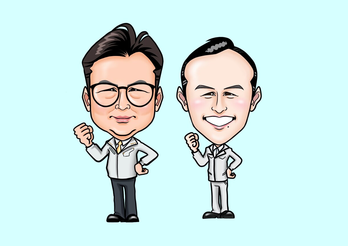 名刺や会社案内などの似顔絵制作いたします ポップでカワイイ似顔絵で好感度UP！ イメージ3