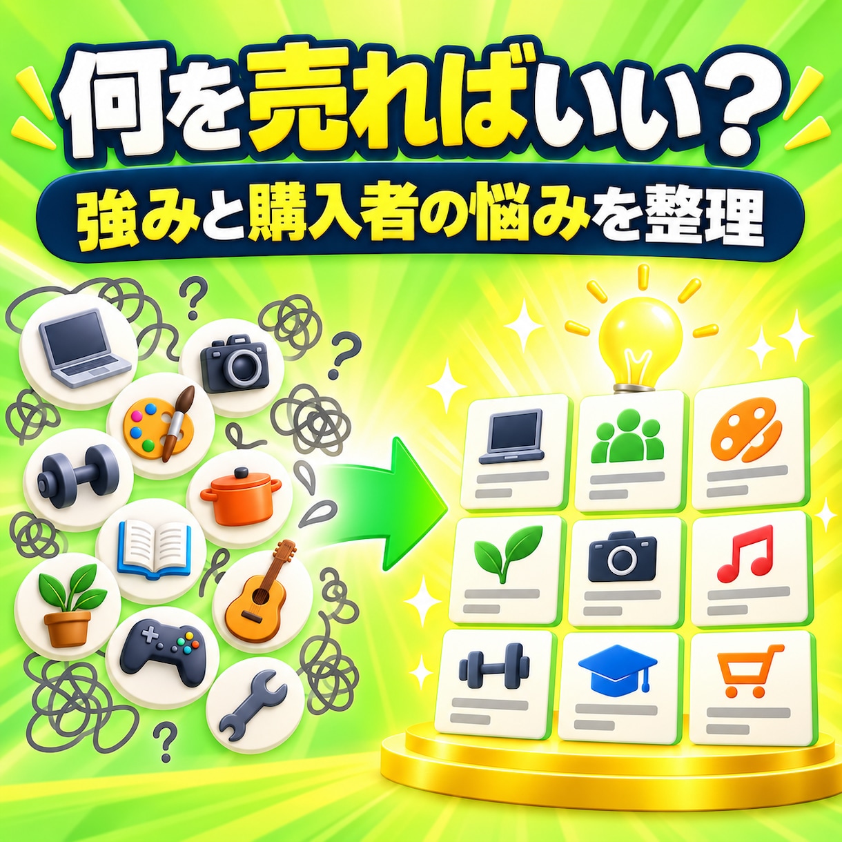 経験からサービス案を20個考えます 仕事や趣味の経験から販売テーマを具体化します イメージ2