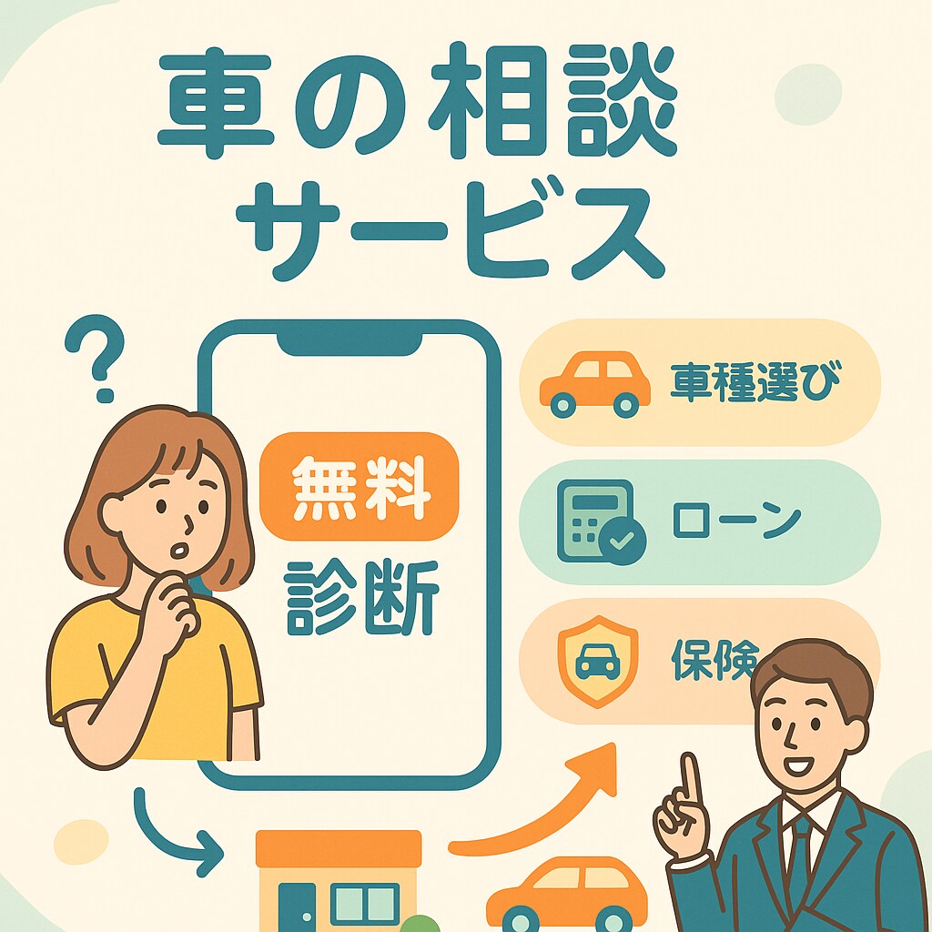はじめてでも安心！車選び・買い方・保険お助けします 車のこと、身近に相談できる人いますか？ イメージ1