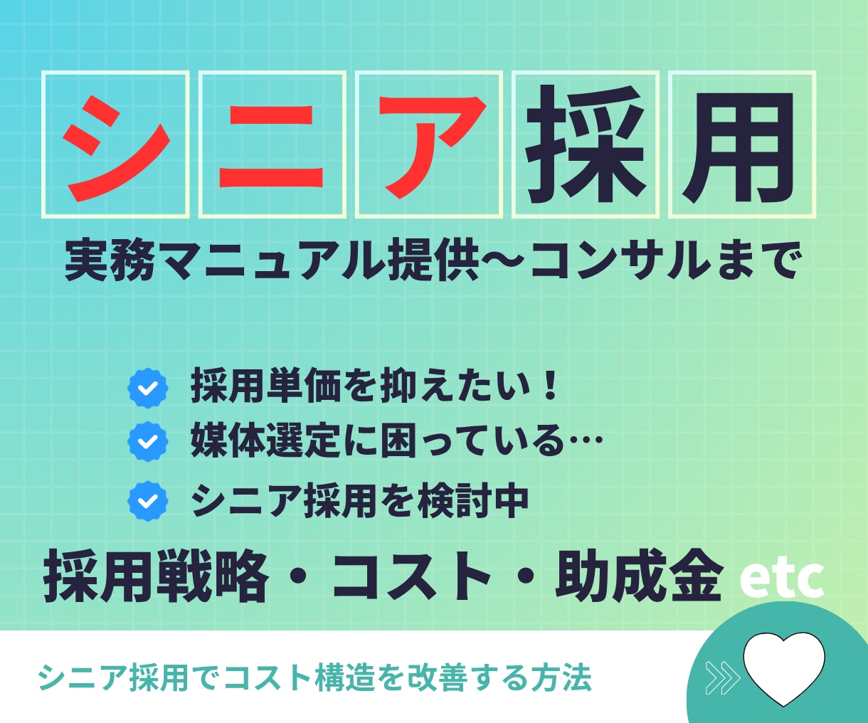 経営者層向け｜利益に直結するシニア採用を伝授ます 再現性を高めたシニア採用で利益直結しコスト構造を改善する方法 イメージ1