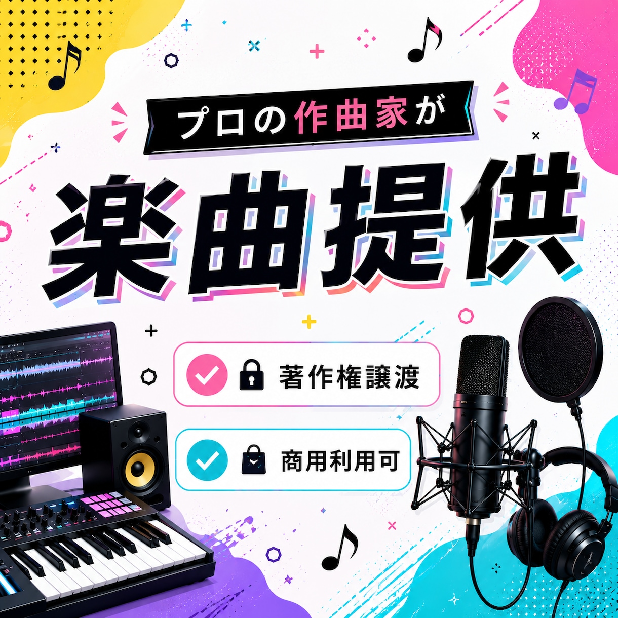 プロが低価格でハイクオリティの楽曲を提供します ご要望にお応えしたハイクオリティな音源を提供いたします！ イメージ1